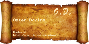Oster Dorina névjegykártya